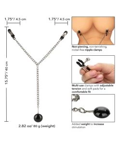CalExotics Weighted Nipple Clamps 9 CalExotics Weighted Nipple Clamps -Sex Toy Store 12958 04