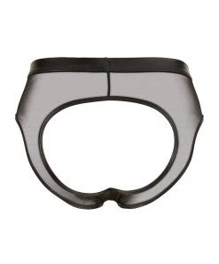 Svenjoyment Black Sheer Mesh Jock Briefs -Sex Toy Store 21201511701 hollow rs