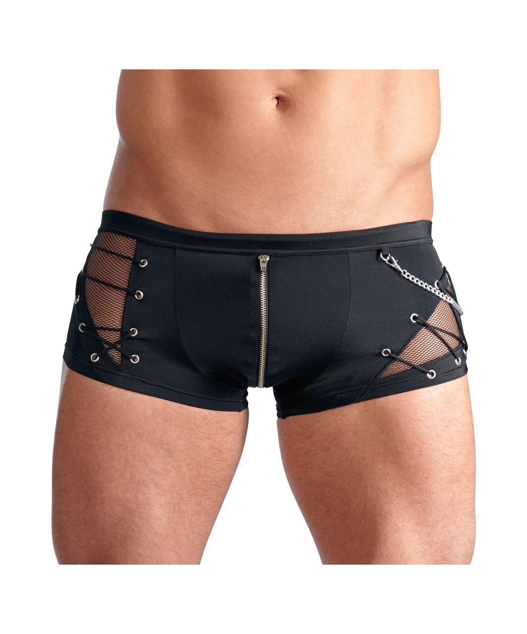 Svenjoyment Black Trunks With Lacing And Mesh 3 Svenjoyment Black Trunks With Lacing And Mesh