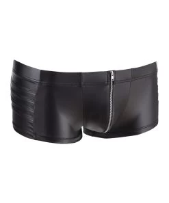 NEK Black Matte Look Trunks With Zipper
