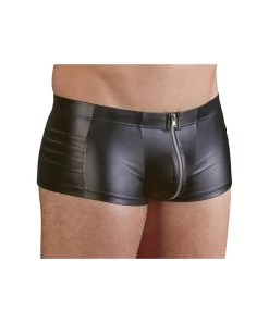 NEK Black Matte Look Trunks With Zipper -Sex Toy Store 21325751701 nor b