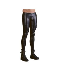 NEK Black Skinny Matte Look Rock-'n'-roll Pants