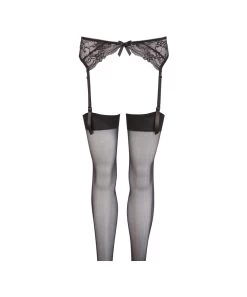 NO:XQSE Black Lace Garter Belt With Stockings