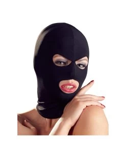 Bad Kitty Black Open Mouth & Eyes Hood Mask