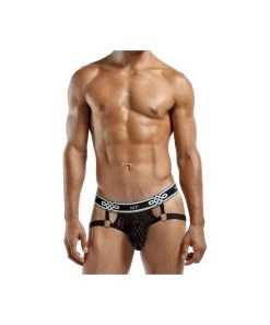 Male Power Peep Show Black Net Jock