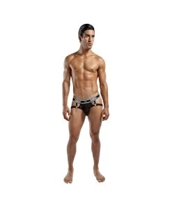 Male Power Peep Show Black Net Jock -Sex Toy Store 398223BK fmf