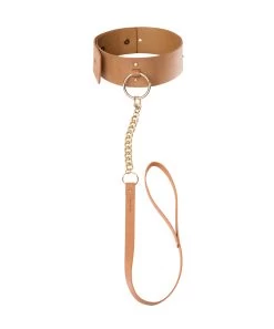 Bijoux Indiscrets MAZE Mākslīgās ādas Kakla Siksna Ar Pavadu -Sex Toy Store 3 0 0 brown 1