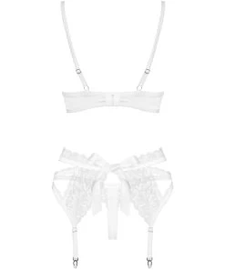 Obsessive White Embroidered Three-piece Lingerie Set 10 Obsessive White Embroidered Three-piece Lingerie Set -Sex Toy Store 871 seg 2 b