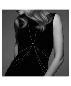 Bijoux Indiscrets Metallic Chain X Shaped Body Jewelry -Sex Toy Store E28441 2 hr