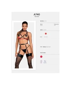 Obsessive Black Faux Leather Harness -Sex Toy Store a740 harness size