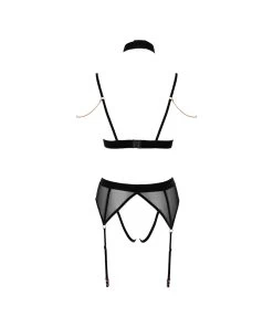 Abierta Fina Black Sheer Mesh Suspender Lingerie Set -Sex Toy Store abierta fina black sheer mesh suspender lingerie set 6