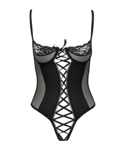 Avanua Melek Black Bodysuit With Lacing -Sex Toy Store avanua melek black bodysuit with lacing 3