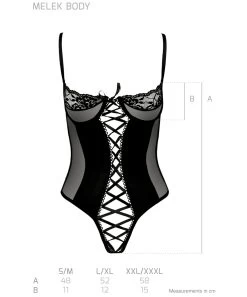 Avanua Melek Black Bodysuit With Lacing -Sex Toy Store avanua melek black bodysuit with lacing 5