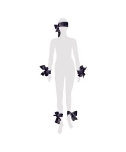 Bad Kitty Black Satin Ribbon Set