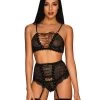 Obsessive Basitta Black Net Suspender Set -Sex Toy Store basitta black net suspender set fm