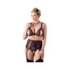 Cottelli Lingerie Black Lace 3-piece Crotchless Suspender Set -Sex Toy Store black lace 3 piece crotchless suspender set 221195510 fm