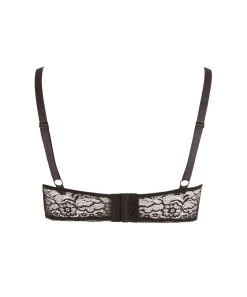 Cottelli Lingerie Black Lace Shelf Bra With Decorative Straps -Sex Toy Store black lace shelf bra with decorative straps b