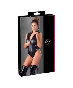 Cottelli Lingerie Black Matte Look Bodysuit With Zipper -Sex Toy Store black matte look bodysuit with zipper p