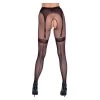 Cottelli Lingerie Black Net Crotchless Tights -Sex Toy Store black net crotchless tights 25103751101