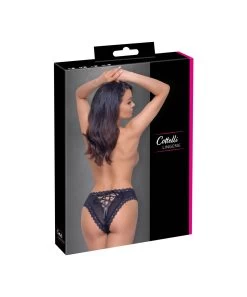Cottelli Lingerie Black Sheer Mesh Panties With Lacing -Sex Toy Store black sheer mesh panties with lacing p