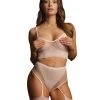 Le Désir Bliss Pink Net Lingerie Set -Sex Toy Store bliss beige net lingerie set fm
