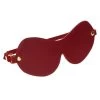 Taboom Burgundy Faux Leather Blindfold -Sex Toy Store burgundy faux leather blindfold 1