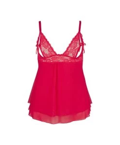 Cottelli Lingerie Red Lace Babydoll -Sex Toy Store cottelli babydoll red 5