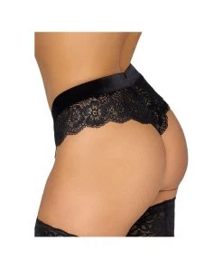 Cottelli Lingerie Black Lace Thong With Chain -Sex Toy Store cottelli lingerie black lace thong with chain 231096110 3
