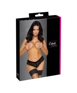 Cottelli Lingerie Black Lace Thong With Chain -Sex Toy Store cottelli lingerie black lace thong with chain 231096110 6