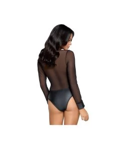 Cottelli Lingerie Black Sheer Mesh Bodysuit With Zipper -Sex Toy Store cottelli lingerie black sheer mesh bodysuit with zipper 4