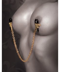 Fetish Fantasy Series Gold Chain Nipple Clamps -Sex Toy Store deluxe nipple clamps with chain m 6203b52c4de79