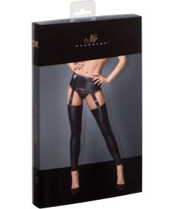 Noir Handmade Black Wet Look Garter Belt -Sex Toy Store f034 black wet look garter belt p