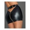 Noir Handmade Black Matte Look Mini Skirt With Zipper -Sex Toy Store f219 black matte look mini skirt with zippers bm