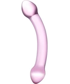 Gläs Double Trouble Pink Glass Dildo
