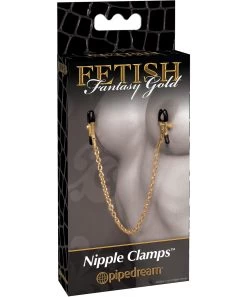 Fetish Fantasy Series Gold Chain Nipple Clamps -Sex Toy Store gold chain nipple clamps 3