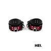 HEL Milano Leather Wrist/Ankle Cuffs In Red & Black -Sex Toy Store hel wrist ankle cuffs black red 1