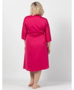 MAKE Bright Pink Robe With Black Sash -Sex Toy Store img 2312