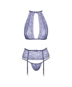 Kissable Sinuous Purple Lace Suspender Lingerie Set -Sex Toy Store kissable sinuous purple lace suspender lingerie set 3