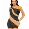 Leg Avenue Glam Vibe Black Rhinestone Mini Dress -Sex Toy Store leg avenue glam vibe black rhinestone mini dress 1