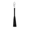Ouch! Black Faux Leather Flogger With Embossed Handle -Sex Toy Store luxury whip black 1