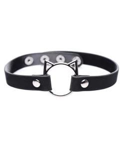 Master Series Kinky Kitty Ring Slim Choker -Sex Toy Store master series kinky kitty ring slim choker blk 1