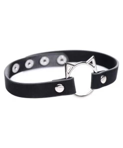 Master Series Kinky Kitty Ring Slim Choker -Sex Toy Store master series kinky kitty ring slim choker blk 2