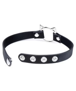 Master Series Kinky Kitty Ring Slim Choker -Sex Toy Store master series kinky kitty ring slim choker blk 3