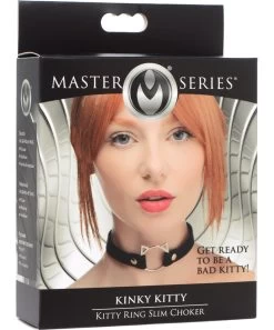 Master Series Kinky Kitty Ring Slim Choker -Sex Toy Store master series kinky kitty ring slim choker blk 4