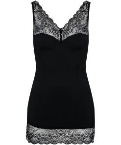 Obsessive Black Chemise With Lace And Black Rhinestones -Sex Toy Store miamor che fh
