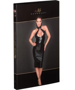 Noir Handmade Black Matte Look Dress With Decolletage 11 Noir Handmade Black Matte Look Dress With Decolletage -Sex Toy Store mini dress f231 box