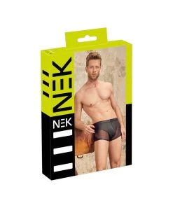 NEK Black Matte Look Trunks With Net Inserts -Sex Toy Store nek black matte look trunks with net inserts 213290717 6