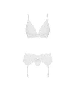 Obsessive White Lace Lingerie Set With Suspender Belt -Sex Toy Store obsessive 810 seg 2 4 5fa3bf3b06b5f