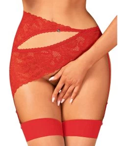 Obsessive Atenica Red Lace Garter Belt