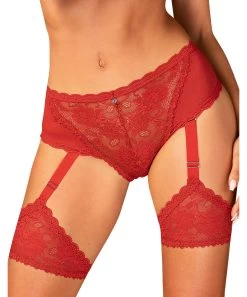 Obsessive Belovya Red Garter Briefs